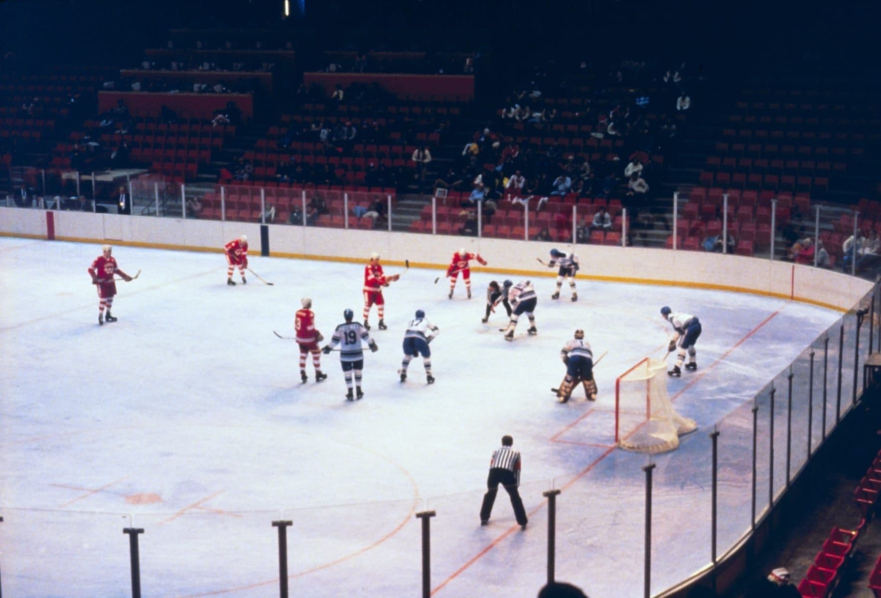 Ice hockey action from the 1980 Winter Olympics tournament