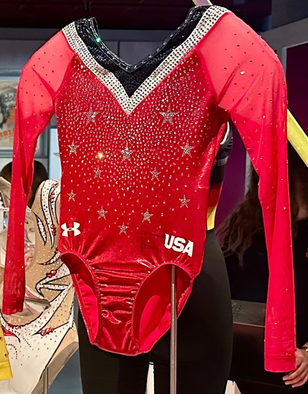 Simone Biles' Team USA competition leotard on display